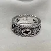 2023 New Designer Ring Vintage Stripe Ring Men's and Women's Couple Ring 925 Silver Fashion Ring Birthday Gift