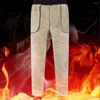 Pantalons pour hommes hiver laine d'agneau chaud hommes pantalons de survêtement polaire épaissir pantalon décontracté Streetwear couleur unie cordon de serrage Sport ample