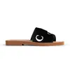 2024 slippers designer women woody mules flat sandals slides sliders canvas white black pink womens fashion outdoor beach sandal slipper