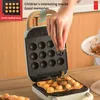 Brödtillverkare 3in1 Mini Electric Breakfast Maker Waffle Portable Sandwich Machine Baking Cake Multifunktionella hushållsapparater