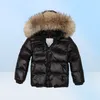 Piumino per bambini 2021 Russia Inverno Collo in pelliccia di procione Bambini Capispalla caldo Cappotto da neve Piumino per ragazze dei ragazzi 188p8228067