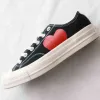 حذاء Canvas 1970s Commes des Garcons Play Chuck 1970 أحذية غير رسمية Girl Tayler Vulcanized Sneakers Boy Skateboarding Skate Size 35-44