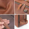 Cosmetic Bags Horse Genuine Crazy Leather Men Cosmetic Bag Travel Toiletry Capacity Wash s Women Man's Makeup s Organizer gift Q231108