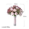 Fleurs de Mariage Style moderne soie Rose Bouquets pour demoiselle d'honneur faux PeralsBridal Bouquet décor Champagne Fleurs Mariage