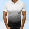 Men039s polos camisa masculina verão moda algodão manga curta camisas de alta qualidade masculino gradiente respirável camiseta para streetwear2385644