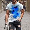 Mens Tshirts Summer Speckled Tie Dye Pattern Tshirt Top 3D Clothes Street Hip Hop Fashion Oneck Overdimased Casual Sports Shirt 230407