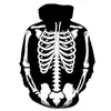 Herrtröjor 2023 3D -tryck Mens perspektiv skelett hiphop hoodie tröja barn vuxna män kvinnor halloween harajuku