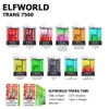Оригинальные одноразовые электронные сигареты ELFWORLD TRANS 7500 Puff 7500 Crystal с сетчатой катушкой типа C емкостью 15 мл, 650 мАч VS ELF WORLD 9000