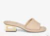 Women casual design slipper sandal Baguette nappa leather slide metal-logo mules sandals Women Wide-band Slides Cutout Metal Sculptural Heels flip flop 35-43box