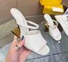 Popular Shaped Gold High Heel Sandals Paired with Sexy Designer Square Toe Open Toe Metal High Heels Gladiator Dress for Women EU35-42 with Box