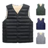 Gilet da uomo Gilet invernale da padre alla moda Tinta unita Mantieni caldo Gilet casual con cuciture ferme