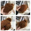 Bel çantaları tatlı peluş ayı omuz çantası kız çocuk kawaii karikatür messenger küçük madeni para çantaları mini doldurulmuş hayvanlar çapraz backpack