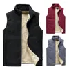 Gilets pour hommes Gilet en cachemire d'agneau pour hommes Marque Veste d'hiver Gilet Zipper Mens sans manches Casual M-4XL