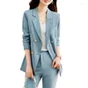 Pantalon de deux pièces pour femmes Insozkdg Femmes Printemps Automne Élégant Blazer Pantalon Costumes Bureau Dames Casual Business 2 Set Pantalon De Mode Féminine