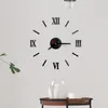Wall Clocks DIY Clock Decor Sticker Office 3D Acrylic Kits British Decal