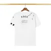 T-shirt homme de haute qualité créateur de mode pur coton col rond Tee motif étoile couple haut polo noir blanc hommes T-shirt