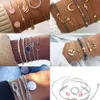 Han Feng Street Photo personnalisé étudiant INS académie Style réglable mode étoile lune chaîne Bracelet ensemble femme