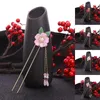 Hårklipp Barrettes est Flower Forks Retro Style Long Tassels Hairnpins Trä Sticks Pearls Bead Step Shake Chinese Wedding Bride