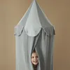 Crib Netting Ins Noordic Dream Bed Curtain Cotton Doublelayer Crepe Children's Dome Mosquito Net Blackout Wind 230407