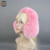 Ear Muffs Women Fluffy Real Fox Fur Earmuffs Winter Present Girl Friend Luxury Natural Fox Päls Earflaffs Skydd Hörlurar Ear Warmer Muffs 231107