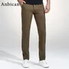 Anbican Mode Kaki Casual Broek Mannen 2017 Lente Gloednieuwe Leisure Business Slanke Broek Heren Katoen Werk Chino Jurk Pants210h