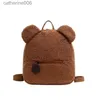 Zaini Zaini per orsi Zaini portatili per lo shopping da viaggio per bambini Zaino a spalla a forma di orso carino da donnaL231109