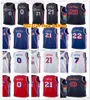 2023/24 City Navy Basketball Joel Embiid 21 koszul Tyrese Maxey 0 Patrick Beverley 22 Mo Bamba 7 Edition Men Men Men Kaming Youth