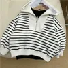 T shirts Shirts Turn down Collar Full Sleeve Regular Length Striped Pullover Cotton Soft Comfortable Casual Autumn Children Unisex 230407