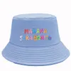 Nya färgglada bokstäver Bright Eyes Bucket Hat broderad buskethatt Sunshade Couples 'Cap High Quality