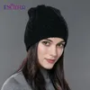 Beanie/Skull Caps ENJOYFUR Dames Herfst Winter Hoeden Elastisch Gebreide Wol Katoen Gorro Effen Veelkleurige Mutsen Cap High-end Schattig Casual Hoeden 231108