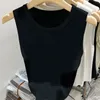 Camisoles Tanks Diamond Top Top Women's Summer Ice Silk Knit Fashion Sans manches ACCESSOIRES Y2K COUPE TOP 230408