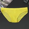 Cuecas de seda cuecas sexy transparente roupa interior de seda renda de secagem rápida homens tamanho de M-4XL