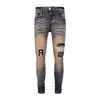 Mens Jeans Designer Jeans Fashion Slim Skinny High Street denim ljusblå pasta tyghålstorlek Hip Hop grossistbitar 15 färger 29-40