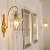 Appliques murales Kobuc français cristal lumière or appliques lampe pour chambre salon européen décoration de la maison intérieur LED luminaire