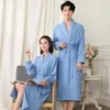 Vêtements de nuit pour femmes Couple automne hiver épais coton chaud robe de nuit chemise de nuit hommes et femmes lâche peignoir décontracté salon amoureux vêtements de maison