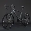 700C Sei coltelli Road Car Bicicletta da corsa Freno a disco a velocità variabile Studenti maschi e femmine Manubrio rotto Wind Bend Bicicletta LG22