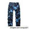 Męskie dżinsy Vibe Sty Lightning Print Tieb bar barwnik prosto Y2K dżinsy spodnie nowe hip hop vintage japońskie kobiety dżinsowe spodnie ropa hombre 0408H23