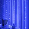 Cordas 6m / 4m / 3m cortina LED luzes de corda luz quente controle remoto quarto feriado casamento decoração de natal fada guirlanda lâmpada
