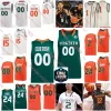 PERSONALIZZATO Lonnie Walker IV Miami Hurricanes Maglie da basket Bruce Brown Tim James Jack McClinton Don Curnutt Rick Barry Charlie Moore Personalizzato