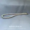 Naszyjniki wiszące naturalne perły Wysokiej jakości naturalny kształt ryżu Pearl 5-6 mm Rozmiar 32-75 cm Długość biżuterii dla kobiet 231108