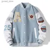 Giacche da uomo Uomo Varsity Giacca bomber da baseball Hip Hop Harajuku Bone Lettera Patchwork Giacche in pelle Streetwear Donna Cappotti universitari unisex Q231109