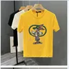 23S été nouveaux T-shirts pour hommes style européen diamant chaud mercerisé blanc à manches courtes t-shirt hommes marée steetwear tendance hommes impression compatissante t-shirts