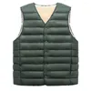 Gilet da uomo Gilet invernale da padre alla moda Tinta unita Mantieni caldo Gilet casual con cuciture ferme