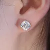 Diamond Passed Test 925 Silver Flashing 4CT D Color Moissanite Earrings Studs Bling Studs Earrings for Men Women Gift