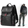 High quality leather Crocodile print backpack men bag Famous designers canvas men's backpack travel bag backpacks Laptop bag