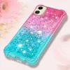 Bling flytande två-ton kvicksand flytande fodral flytande gradient glitter gnistrande mjuk tpu täckning chocksäker för google pixel 9 8 pro 8a 7a moto g 5g play power 2024 rent