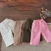 Trousers Winter Korea Kids Pants Thicken Toddler Pants Children's Cotton Plush Girls' Solid Color Casual Pants Children's Clothing 231108