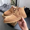 Bottes automne et hiver hommes en peau de mouton fourrure de neige fermeture éclair intégrée chaussures en cuir haute semelle extérieure en caoutchouc antidérapante moto