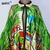 Swobodne sukienki Winii Kimono moda bohemian graffiti print letnia sukienka damska plaża kaftan eleganckie wakacje luźne wakacje