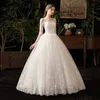 Party Dresses 2023 Full Seve Lace Wedding Dresses New Luxury Muslim Ball Gown Wedding Dress Custom Made Vestido De Noiva 0408H23